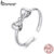 Bamoer 925 Sterling Sliver Bow-Nó Moda Joias Presentes Para Mulheres