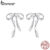 Brincos De Prata Esterlina 925 Bamoer Fita Arco Design Joias Presentes Para Mulheres
