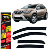 Calha de Chuva Renault Duster 2011 a 2019 e Duster Oroch 2015 a 2025 TG Poli Defletor 4 portas Protetor Janelas Fumê