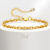 Pulseira Ajustável Personalizada De Aço Inoxidável Vnox Para Mulheres , Com Banhada A Ouro 18k De Zircônia , Presente De
