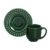 Xícara de Café c/ Pires Porto Brasil Atenas Botânico 72ml Cerâmica 351576601
