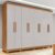 Guarda-roupa Casal Easy Slim 8 Portas Com Pés Amendoa Clean/Off White