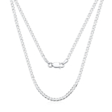 Corrente Masculina Grumet 60cm 2mm prata 925