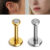 Piercing Labret Ponto De Luz Titânio Zircônia | Helix, Tragus, Conch, Nariz, Boca-Medusa Nostril Brinco Piercing Trágus