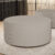 Puff Redondo Orgânico para Living 90cm Lola W01 Linho Bege – Lyam Decor
