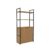 Estante Multiuso 5 Prateleiras 2 Portas Kappesberg Crome Industrial Freijó/Preto Fosco