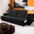 Sofá Retrátil Reclinável 2,30m Ascari Suede Velut Preto molas Ensacadas – King House