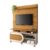 Home Theater Decorativo Globo c/Rodízios para TV até 55 Polegadas Cinamomo/Off White G26 – Gran Belo
