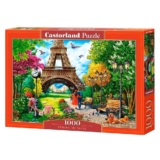 Puzzle 1000 peças Primavera em Paris  – Imp. Castorland