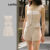 Lovito Tops ou calças femininas elegantes com botões lisos L113MD613