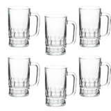 Jogo de Copos Caneca Chopp 360ml Vidro 6 Unidades Hauskraft