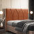 Cabeceira Cama Box Casal King 195 cm Aurora W01 Couríssimo Camel – Lyam Decor