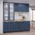 Cozinha Modulada Compacta 4 Peças com Armário Aéreo 2 Portas Vidro Arizona CabeCasa MadeiraOriginals Branco/Azul