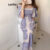 Lovito Vestido Casual Ditsy Floral Padrão Vestido Para Mulheres LNE68295