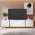 Rack para TV até 82 Polegadas 4 Portas Marmorizado Ibiza Yescasa Off White Matte/Calacatta/Freijó