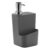 Dispenser Porta Detergente Pia Bancada Cozinha Suporte Para Bucha Buchinha 650ml Cinza Trium OU