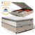 Cama Box Baú com Colchão de Molas Ensacadas Pillow Top Supreme Lux Queen 158cm