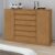 Cômoda 2 Portas 7 Gavetas 3 Prateleiras Vedra Amêndoa Clean