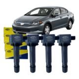 Kit 4 Bobina Ignição Marelli New Civic G8 2007 Ate 2012