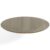 Tampo Redondo Mesa de Jantar com Vidro 105cm Freijó/Bronze