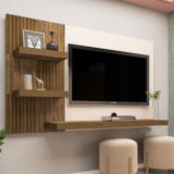 Painel para TV Até 50 Polegadas Chess Pinho Ripado/Off White – Artely
