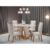 Mesa de Jantar Retangular Salin com 4 Cadeiras Madeira Maciça Vegas Off White/Mel/Marfim