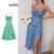 (KOL‘s pick) Lovito Vestido Boho Ditsy Floral Dividido Frontal Com Renda Para Mulheres