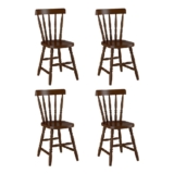 Conjunto com 4 Cadeiras de Jantar Madeira Maciça Multimóveis CR50087