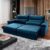 Sofá Retrátil Reclinável Grécia 3,00m Suede Velut Azul Marinho  Molas no Assento – King House