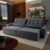 Sofá Retrátil Reclinável Montebello 2,70m Suede Velut Cinza  Molas no Assento – King House