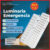 Kit 2 Luminária Emergência Lâmpada 30 ou 60 Leds Recarregável Bivolt Luz Branca Fria
