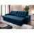 Sofá Retrátil Reclinável Zurique 2,70m Suede Velut Azul Marinho  Molas no Assento – King House