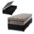 Conjunto Box Baú Liverpool Bege 96x203x80 c/ Molas Ensacadas