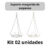 Kit 02 Suportes Margarida suspenso para vaso de plantas