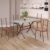 Conjunto Sala de Jantar Mesa Retangular 100x60cm Tampo Granito Topázio 4 Cadeiras Rio Marrom