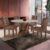 Conjunto Mesa Redonda com 4 Cadeiras Tampo MDF Barcelona Yescasa Chocolate/Off White/Suede Animale