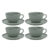 Jogo Xicaras de Chá Café Com Pires 4pcs 200ml Cerâmica Oxford Pacifico