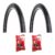 KIT 2 PNEUS ARO 26X1.95 KENDA SLICK K90 + 2 CÂMARAS BICO GROSSO