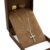 Corrente cordão de prata 925 Masculina Veneziana 70cm pingente cruz lisa quinada