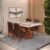 Conjunto Sala Jantar 4 Cadeiras Tampo Sem Vidro 170×90 DJ Móveis Kiara Freijó Quartzo Yasmin Moca