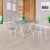 Conjunto Sala de Jantar Mesa Retangular 100x60cm Tampo Granito Ocre 4 Cadeiras Paraty Paraopeba/Branco