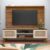 Rack com Painel para TV Até 60 Polegadas Charlotte 2 Portas Pinho/Off White – Panorama Móveis