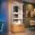 Cristaleira Nicho Adega com Led Portas de Vidro Dominic B01 Cinamomo Off White – Lyam Decor