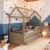 Cama Infantil Montessoriana Bicama Casa Solteiro Menino Menina Proteção Lateral Cama Auxiliar Aveiro
