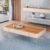 Mesa de Centro Decorativa Rennes MDP/MDF Pés de Aço Off White/Cinamomo G26 – Gran Belo