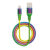 Cabo Micro USB Sincronização e Recarga 12W 2.4A, Nylon Trançado, 1 metro, Multicolorido, M510RB, ELG