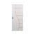 Kit Porta de Madeira Decorada 215x85cm com Batente de Aço 06cm Cantareira MGM Branco