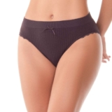 Calcinha Anatômica Jacquard Açai Com Renda Lateral Sem Costura