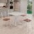 Conjunto Sala de Jantar Mesa Quadrada 70x70cm Tampo Madeira Mdp 4 Cadeiras Rio Marrom/Branco