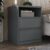 Mesa de Cabeceira 2 Gavetas 1 Nicho 100% MDF Gales Grafito